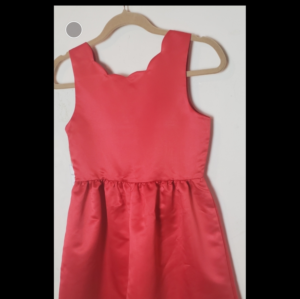 Girls red Satin Christmas, Holiday Dress